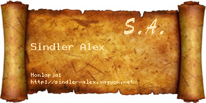 Sindler Alex névjegykártya